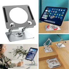 Buffer® 360 Derece Dönebilen Yükseltilmiş Masaüstü Ayarlanabilir  Metal Tablet Standı