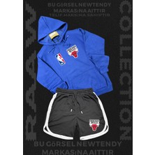 Chigago Bulls Taraftarlar Için Takım Sweatshirt Şort Kombin Set 2li Ürün