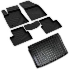 CetKing Autoaccessories Renault Megane 4 Hb ile Uyumlu 4d Paspas ve 3D Bagaj Havuzu 2016 ve Üstü