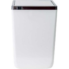 CetKing Toskana Kapaklı Kova, Plastik/çelik, 6 Lt, 175 x 175 x 260 Mm, Beyaz