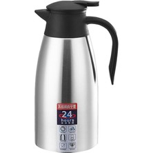 CetKing Çelik 2 L Çift Katmanlı Gri Vakumlu Kamp Piknik Büyük Çay Termos CIN553GR