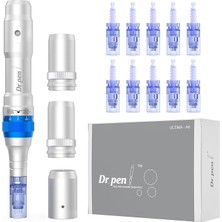CetKing A6 Microneedling Kalem Yüz ve Vücut Için Mirco Iğneleme Derma Kalemi Yara Serumu Için 5 Hız Derinliği Ayarlanabilir 2 Yedek Pil ve 10 Kartuşla 36-Pin Kablolu ve Kablosuz Ingiltere Tak