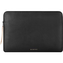 CetKing Ince Koruyucu Dizüstü Bilgisayar Kılıfı 15 Inç 14 Inç, Pu Deri Çanta 15 Inç MacBook Air (Snug Fit) 2024 M3 2023 M2 ve 14 Inç MacBook Pro (Loose Fit), Mac Için Bilgisayar Çantası, Siyah