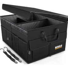 CetKing Araba Bagaj Çantası, Araç Içi Düzenleyici Organizer, Katlanabilir Oto Bagaj Düzenleyici, Oto Aksesuarları, Sağlam Araba Alet Eşya Düzenleyici - 65 Lt- Siyah