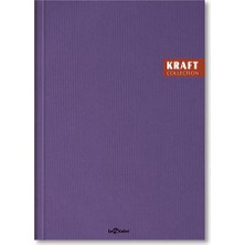 CetKing Color 2017115/2 Kraft Defter Sert Kapaklı, Spiralli, 1.hamur Kağıt, 200 Sayfa, Mor