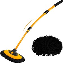 CetKing 15° Yay Araba Yıkama Fırçası, Teleskopik Saplı, Karavan, Kamyon, Araba Yıkama Fırçası, Teleskopik 103 cm (103 Cm), Alüminyum, Mikrofiber, Çiziksiz Temizleme Aleti, Yıkama Seti, Detaylı