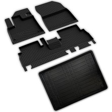 CetKing Autoaccessories Peugeot Rifter ile Uyumlu 4d Paspas ve 3D Bagaj Havuzu 2019 ve Üstü