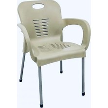 CetKing Bahçe Sandalyesi - Alüminyum Ayaklı-Canlı Renkler-,piknik,veranda,kamp Alanları Için-1 Adet (Bej)