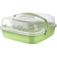 CetKing Lovely 32 Parça Piknik Seti - Içiçe Geçebilen Çatal+Kaşık+Bıçak - Yeşil