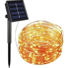 CetKing Mobile Solar Güneş Enerjili Dış Bahçe Aydınlatma Su Geçirmez LED 10M Sarı