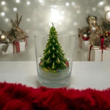 Empressco Altın Detaylı Küçük Dekoratif Çam Ağacı, Şık ve Doğal Görünüm.