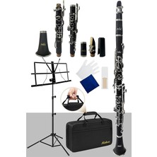 CetKing BNS-4000 Sol Klarnet 4 Yüzüklü (Askı Çanta Kamış Bez Eldiven Nota Sehpası Hediye)