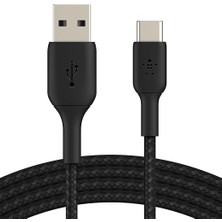 CetKing Örgülü Usb-C Kablosu (Boost Charge, NOTE10, S10, Pixel 4, iPad Pro, Nintendo Switch Için) 1 Metre, Siyah