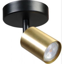 Rsylight Retro Siyah Eskitme LED Spot Tavan Plofyoner  APLIK180 Derece Hareketli Beyaz Ampullü