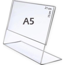 CetKing L-Tipi Yatay Şeffaf Föylük Menü Fiyatlık Broşür Etiket Fotoğraflık Albüm Stand Sehpa