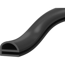 CetKing Çelik Kapı Fitili Geçmeli Kapı Altı Eşik Fitili Geçmeli Siyah Renk 5 Metre