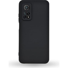 CetKing Iletişim Xiaomi Mi 10T ile Uyumlu Kapak Kamera Korumalı Içi Kadife Lansman Silikon Kılıf - Siyah