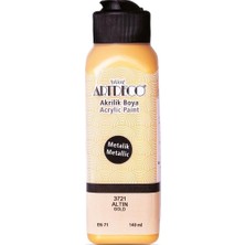 CetKing Metalik Akrilik Boya, 140ML, Altın 3721