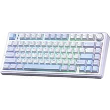CetKing F75 Mekanik Rgb Tkl Gray Switch Kablosuz Makrolu Hot Swap Klavye Buz Mavisi