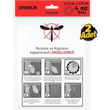 CetKing Tek Kanat Pratik Sineklik, 0.75 m x 1.25 m Tül, Kapı & Pencere Uyumlu, 4 M Yapıştırma Bantlı (2 Adet)