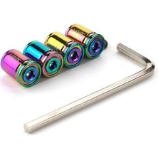 CetKing Gümüş Otomobil Araba Motosiklet 4'lü Sibop Kapak Seti (Renkli)