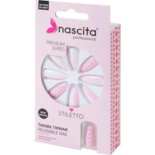 CetKing 24'lü Stiletto Renkli Takma Tırnak - 186