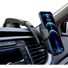 CetKing Otomatik Klipsli Araba Telefon Tutucu Ayarlanabilir Cam ve Torpido Için Yüksek Kalite Tutucu