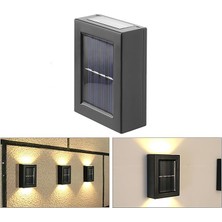 CetKing Tekli Solar Bahçe Aydınlatması Güneş Enerjili Bahçe Aydınlatması Duvar Lambası Çift Taraflı Aplik Işık LED Işık