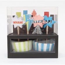 CetKing Meri Süper Kahraman Cupcake Seti, 24'lü