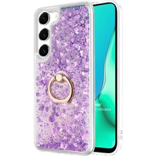 CetKing Samsung Galaxy S23 Plus Için Kılıf Glitter Liquid Holder [galaxy S23 Plus ile Uyumlu Kılıf - Mor]