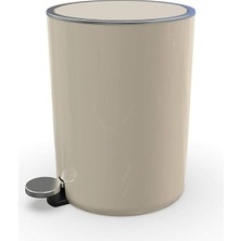 CetKing M-E66-09 Lenox 5 Lt Pedallı Çöp Kovası Bej