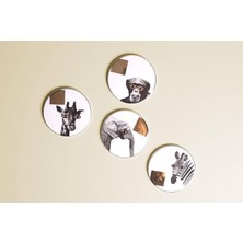 CetKing Wild Life 4lü Bardak Altlığı 10CM