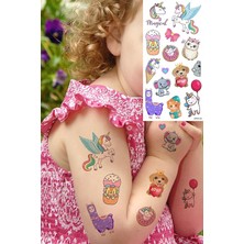 CetKing Rengarenk Sevimli Hayvanlar Geçici Dövme Kız Çocukları Için