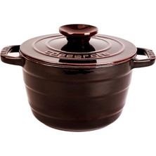 CetKing Döküm Yuvarlak Tencere Döküm Demir Kapak Experience Majolik Serisi ÇAP(Ø)23CM