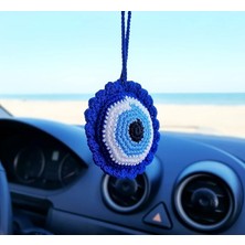 CetKing Zengin Nazarlık, El Yapımı Araba Aynası Süsü, Oto Dikiz Aynası Süsü, Stress Azaltıcı, Kapı Montajı, Mavi, Araç Dekorasyonu, Araç Aksesuarı