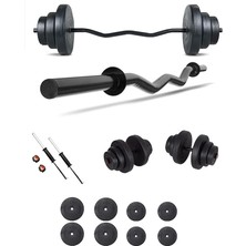 CetKing Z Bar Dambıl Seti ve Fitness Ağırlık Seti 35 kg