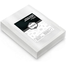 CetKing 100 Adet Tırtıklı Vakum Makinesi Poşeti Torbası (Seçenekli) (20X25CM)