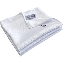 CetKing Mikrofiber Temizlik Bezi, 3'lü Set, 40X60 Cm, Beyaz, Cam ve Genel Temizlik Için