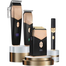 CetKing TR-5600 Pro 4in1 Set Saç-Sakal&ense&vücut-Günlük Sakal-Burun&kulak(4'lü Şarj Standı ve Önlük Hediye)