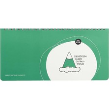 CetKing Color Hisli Şeyler 13X27 Spiralli, Stickerlı Haftalık Planner - Zirvedeyim Canım Duymuyorum, Yeşil