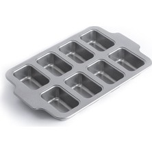 CetKing CC006068-001 8 Fincan Pas Içermeyen Yapışmaz Mini Kek Kalıbı, Alaşımlı Çelik