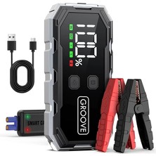 CetKing F11 15800MAH 2000A Akü Takviye Cihazı Taşınabilir Jump Starter (Powerbank+Led Lamba+Lcd Ekran)