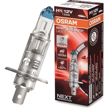 CetKing Ampul Night Breaker Laser H1 12V 55W%100'YE Kadar Fazla Işık 150M'YE Kadar Fazla Görüş Açısı,%20'ye Kadar Beyaz Işık 64150NL