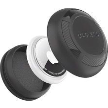 CetKing Tagsafe Manyetik Tutucu Darbeye Dayanıklı Koruyucu Mıknatıslı Airtag Uyumlu Kılıf (Siyah)