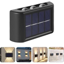 CetKing Güneş Enerjili, Suya Dayanıklı ve Duvara Monteli 6 Led’li Aplik - Bahçe, Teras, Havuz Kenarı, Çimenlik ve Yol Kenarları Için Ideal (Standart, Adet, 2)