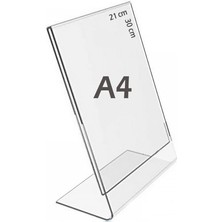 CetKing L-Tipi Dikey Şeffaf Föylük Menü Fiyatlık Broşür Etiket Fotoğraflık Albüm Stand Sehpa Reklam