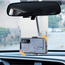 CetKing Ayarlanabilir Araç Dikiz Aynası Telefon Tutucu Gps Takip Standı Universal 6-10CM Telefon Tutucu