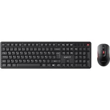 CetKing KB261WB Kablosuz Klavye Mouse Seti – Türkçe Q, Ultra Sessiz Tuşlar (Siyah)