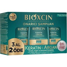 CetKing Keratin & Argan Onarıcı Bakım Şampuan 300 ml 3 Al 2 Öde - Yıpranmış ve Hassas Saçlar