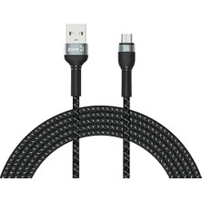 CetKing Shira Serisi Micro USB Kablo 3 Metre, Siyah